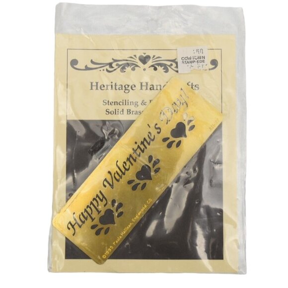 Brass Stencils Lot Valentines Day Love Heart Dreamweaver Heritage Handcrafts - Picture 2 of 5